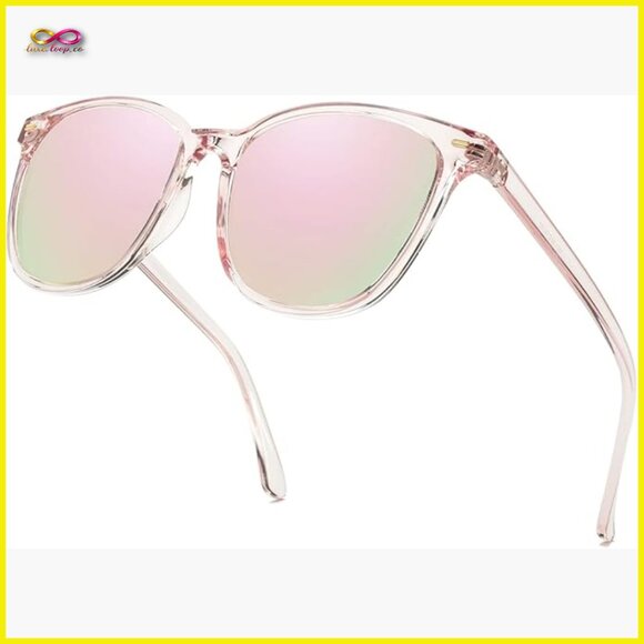 Square Mirrored Polarized Sunglasses Trendy Oversized Chic UV Protection Shades